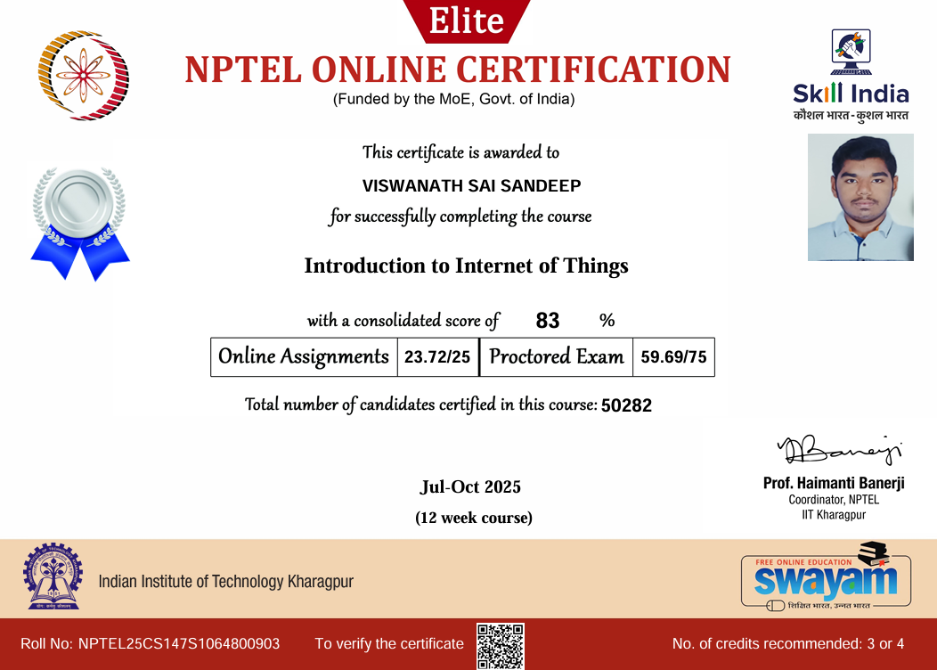 NPTEL — Introduction to Internet of Things